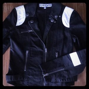 3 for $25 Express Vegan Leather Trim Moto Jacket